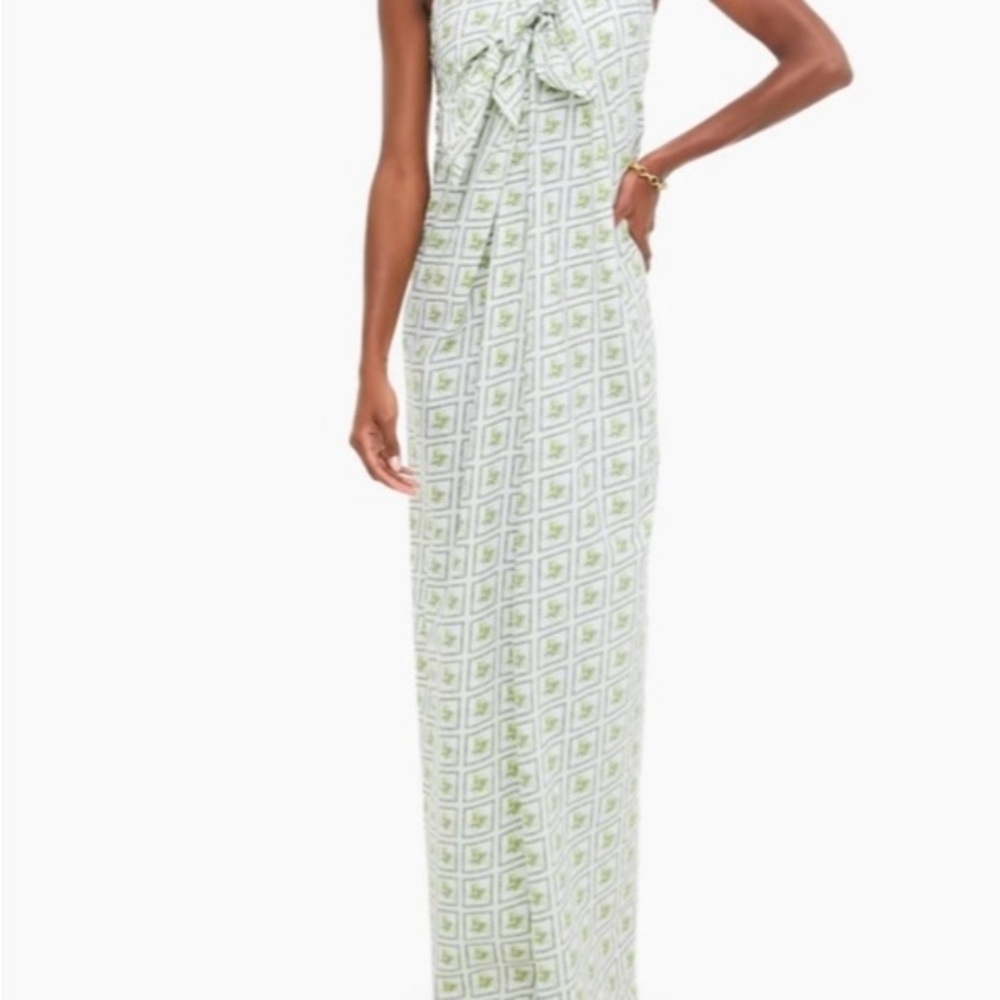 Coroline Constas White Diamond Palm Kaia Dress
